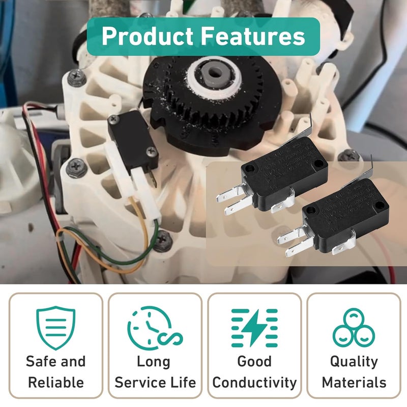 Gfdoso 2 قطع 7305150 مفتاح موضع دوار جهاز تنقية المياه متوافق مع أجهزة تنقية GE Kenmore 7030705 7030713 9001800 WS21X10003 (أسود) - Image 5